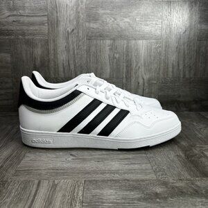 Adidas Hoops 4.0 Men's size 12 White Black Casual Shoes